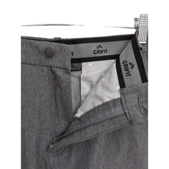 Crivit Golf Shorts Mens 36 Gray Athleisure Casual Flat Front Stretch‎ Pockets - Picture 5 of 8